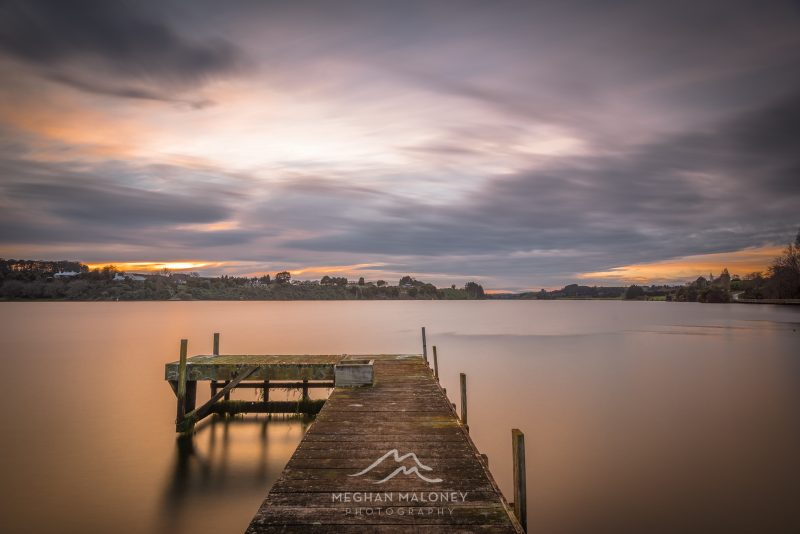 Dawn brings sunrise in subtle hues Lake Karapiro NZ